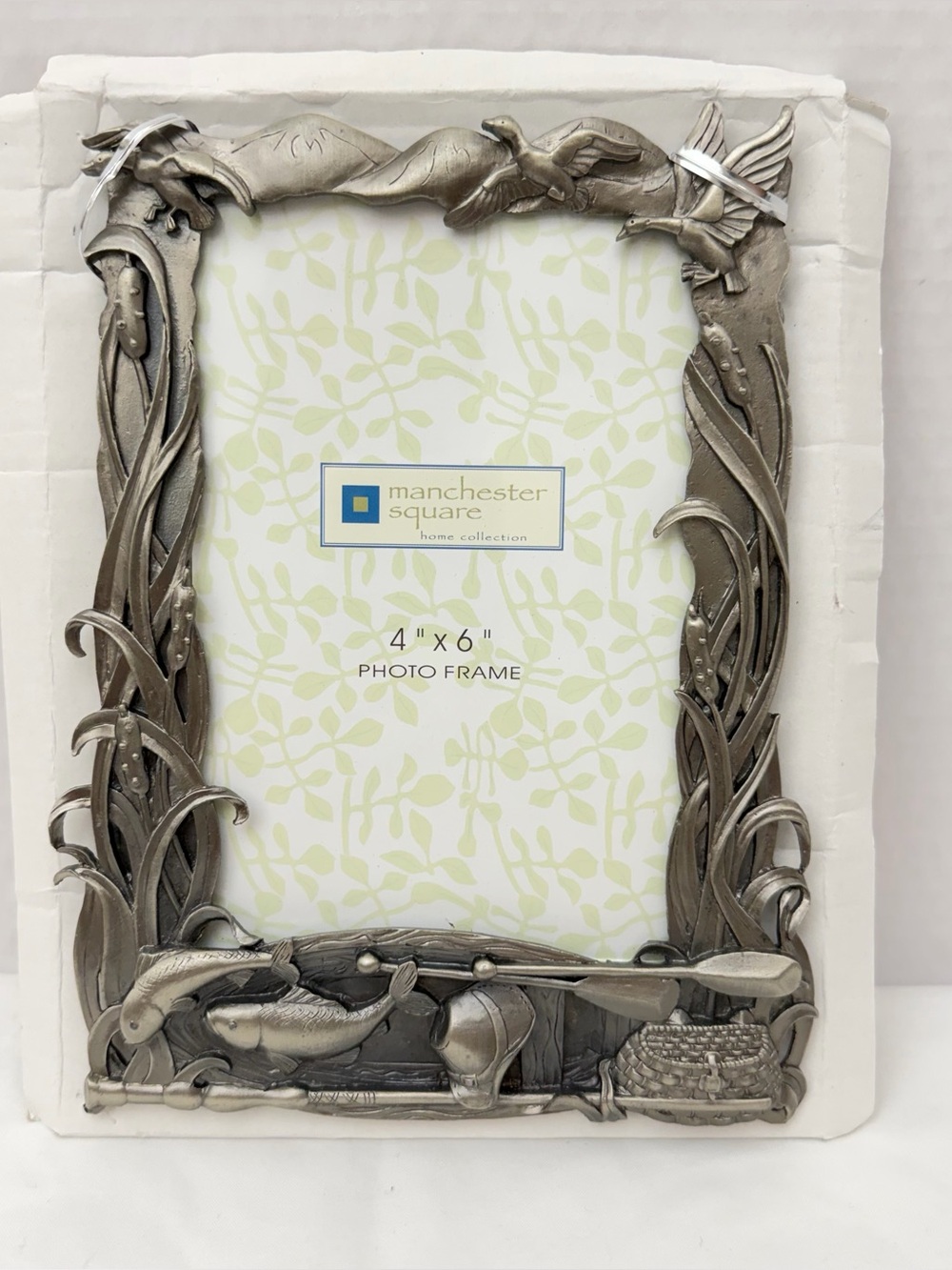 VTG Manchester Square Pewter Finish 6X4 Outdoor Picture Frame Fishing Ducks